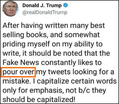 Kesalahan dalam berbahasa Inggris seperti spelling di postingan media sosial