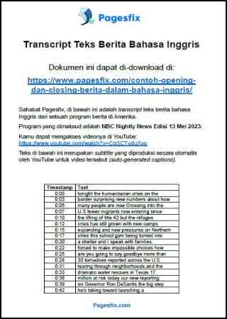 berita dalam bahasa inggris yang panjang