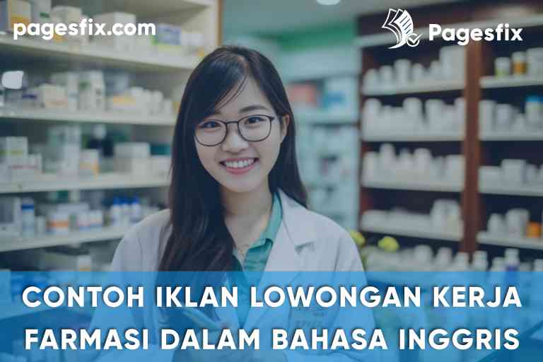 Pentingnya belajar bahasa inggris di era globalisasi Contoh Iklan Lowongan Kerja Farmasi dalam Bahasa Inggris